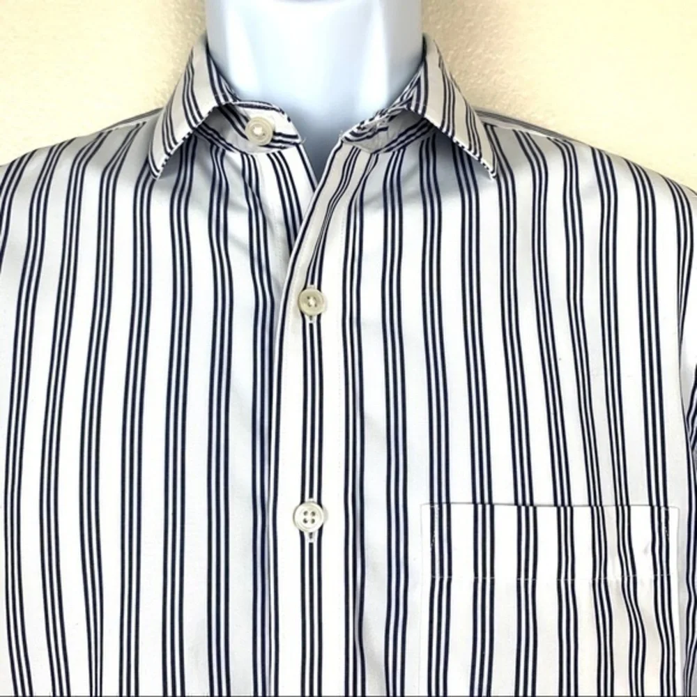 J.Crew striped shirt white and black size S
